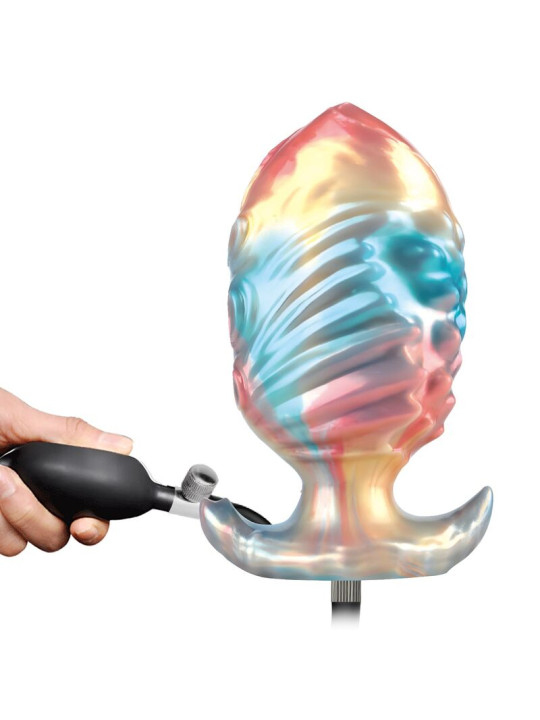 POWER MONSTERS - EBON LEVIATHAN PLUG ANAL HINCHABLE FANTASÍA TRICOLOR 18 CM