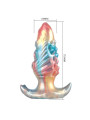POWER MONSTERS - EBON LEVIATHAN PLUG ANAL HINCHABLE FANTASÍA TRICOLOR 18 CM