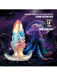 POWER MONSTERS - EBON LEVIATHAN PLUG ANAL HINCHABLE FANTASÍA TRICOLOR 18 CM