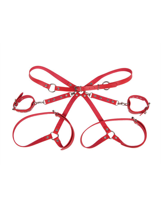 SUBBLIME - 953706 ESPOSAS CON CINTURÓN BONDAGE ROJO TALLA ÚNICA