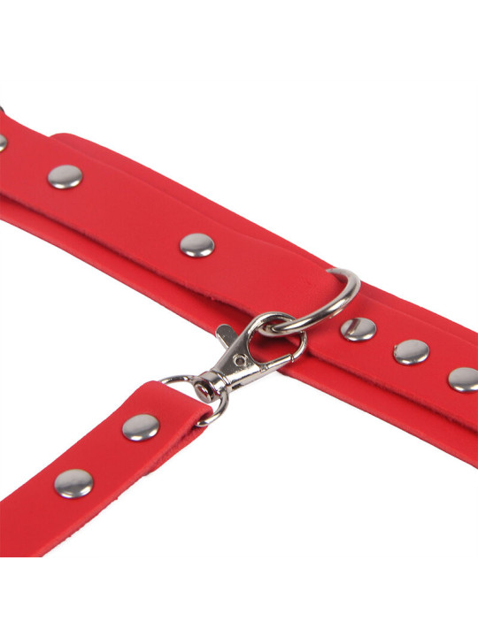 SUBBLIME - 953706 ESPOSAS CON CINTURÓN BONDAGE ROJO TALLA ÚNICA