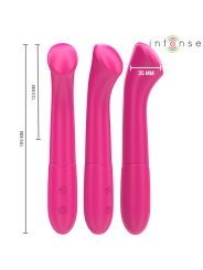 INTENSE - PATY VIBRADOR 19 CM FLEXIBLE 10 VIBRACIONES MODELO 2 ROSA