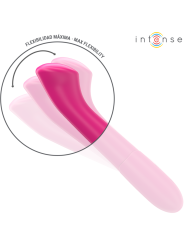 INTENSE - PATY VIBRADOR 19 CM FLEXIBLE 10 VIBRACIONES MODELO 2 ROSA