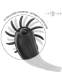 INTENSE - MABEL ANILLO VIBRADOR 10 VIBRACIONES CON ESTIMULADOR DE CLÍTORIS NEGRO