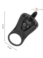 INTENSE - MABEL ANILLO VIBRADOR 10 VIBRACIONES CON ESTIMULADOR DE CLÍTORIS NEGRO
