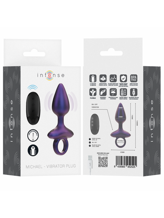 INTENSE - MICHAEL PLUG ANAL VIBRADOR MODELO 2 CONTROL REMOTO