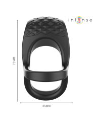 INTENSE - ALEX ANILLO DOBLE VIBRADOR PENE 10 VIBRACIONES NEGRO