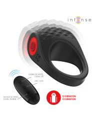 INTENSE - CLOVER ANILLO VIBRADOR PENE 10 VIBRACIONES NEGRO