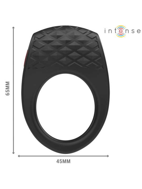 INTENSE - CLOVER ANILLO VIBRADOR PENE 10 VIBRACIONES NEGRO