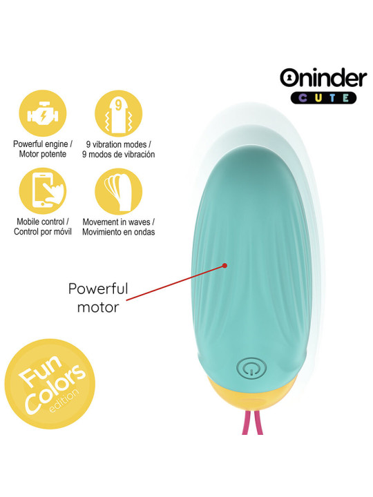 ONINDER CUTE - LOVE PLEASURE HUEVO VIBRO-GEMAS ROTADORAS SILICONA - APP MUNDIAL GRATUITA
