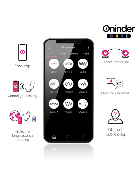 ONINDER CUTE - LOVE PLEASURE HUEVO VIBRO-WAVE TAPPING SILICONA - APP MUNDIAL GRATUITA