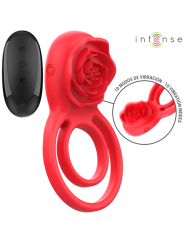 INTENSE - GAIL ROSA ESTIMULADORA 10 VIBRACIONES ROJO CONTROL REMOTO