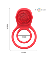 INTENSE - GAIL ROSA ESTIMULADORA 10 VIBRACIONES ROJO CONTROL REMOTO