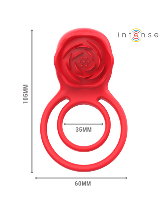 INTENSE - GAIL ROSA ESTIMULADORA 10 VIBRACIONES ROJO CONTROL REMOTO