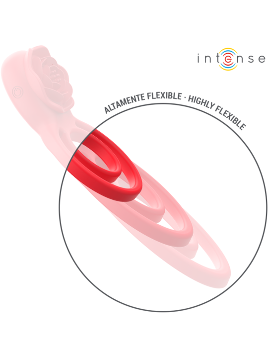 INTENSE - GAIL ROSA ESTIMULADORA 10 VIBRACIONES ROJO CONTROL REMOTO