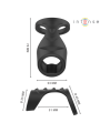INTENSE - THEO ANILLO DOBLE PARA PENE SILICONA NEGRO MODELO 3