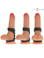 INTENSE - THEO ANILLO DOBLE PARA PENE SILICONA NEGRO MODELO 3