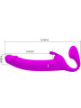 PRETTY LOVE - ZANINI DILDO STRAP-ON SIN ARNÉS 10 VIBRACIONES MORADO