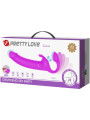 PRETTY LOVE - ZANINI DILDO STRAP-ON SIN ARNÉS 10 VIBRACIONES MORADO