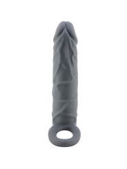 PRETTY LOVE - FUNDA DE PENE DE PIEL REALÍSTICA GRIS OSCURO