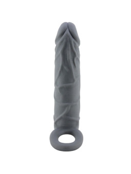 PRETTY LOVE - FUNDA DE PENE DE PIEL REALÍSTICA GRIS OSCURO