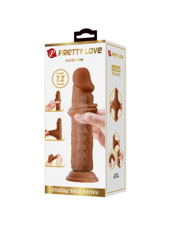 PRETTY LOVE - QUENTIN DILDO REALÍSTICO 18 CM MULATO