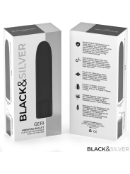 BLACK & SILVER - GERI BALA VIBRADORA RECARGABLE POR USB 8 VIBRACIONES NEGRO 10 X 2.2 CM