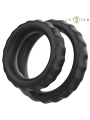 INTENSE - DEWEY ANILLO DOBLE PARA PENE SILICONA NEGRO MODELO 2