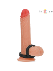INTENSE - BOBBY ANILLO DOBLE PARA PENE SILICONA NEGRO