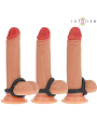 INTENSE - CARSON ANILLO DOBLE PARA PENE SILICONA NEGRO MODELO 4