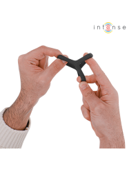 INTENSE - CARSON ANILLO DOBLE PARA PENE SILICONA NEGRO MODELO 4