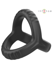 INTENSE - CARSON ANILLO DOBLE PARA PENE SILICONA NEGRO MODELO 4