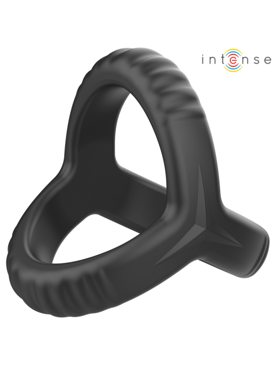 INTENSE - CARSON ANILLO DOBLE PARA PENE SILICONA NEGRO MODELO 4