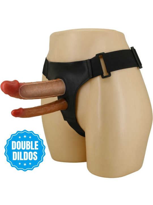 PRETTY LOVE - KEAVEN HARNESS BRIEFS UNIVERSAL & COMFORTABLE DOBLE DILDO