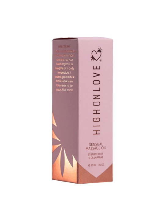 Aceite de Masaje Erótico Highonlove Fresa Vino Espumoso de Fresa 30 m