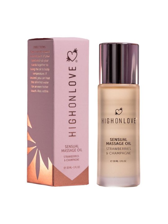 Aceite de Masaje Erótico Highonlove Fresa Vino Espumoso de Fresa 30 m