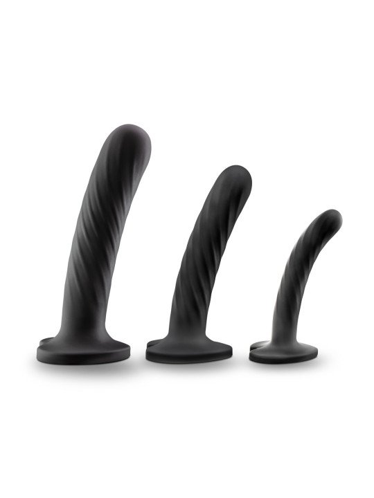 Dildo Blush Temptasia Negro 3 Piezas