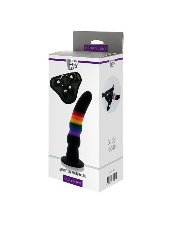 Consolador con arnés Dream Toys Colourful Love