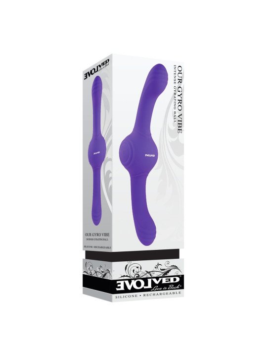 Consolador de Doble Penetración Evolved Our Gyro Vibe Morado