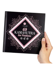 Libro Secret Play Kamasutra 69 posturas, tapa negra con marco rosa