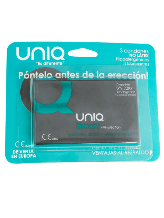 Uniq - Smart Preservativos Pre-Erección sin Latex 3 Unidades