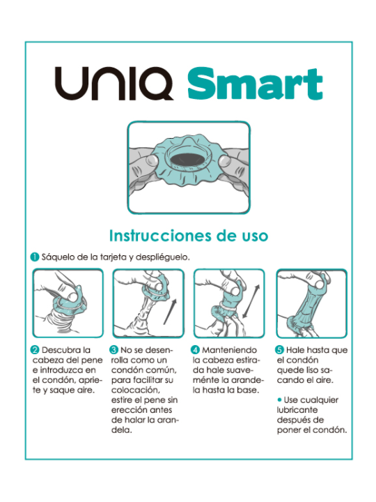 Uniq - Smart Preservativos Pre-Erección sin Latex 3 Unidades