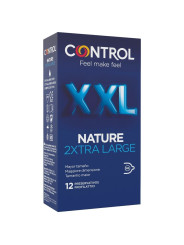 Caja azul de preservativos Control Nature 2XTRA Large XXL con 12 unidades y óptima lubricación