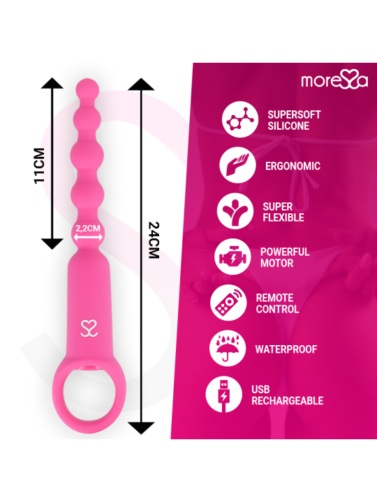 Moressa - Ronie Potente Rosario Anal Control Remoto Rosa