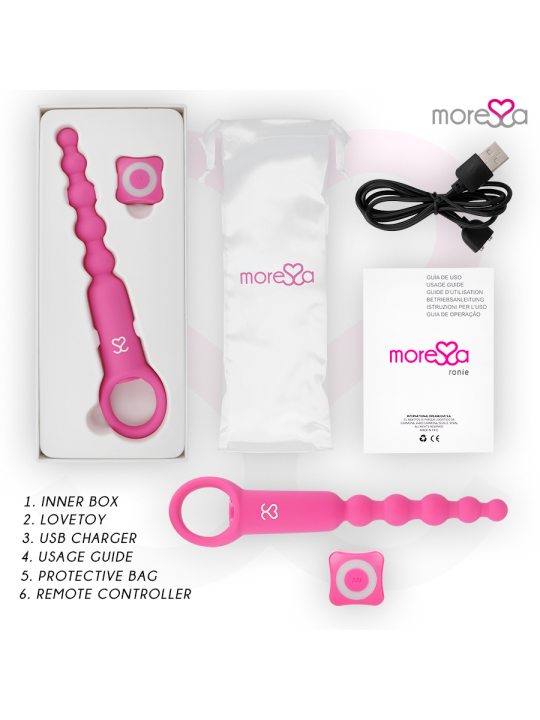 Moressa - Ronie Potente Rosario Anal Control Remoto Rosa
