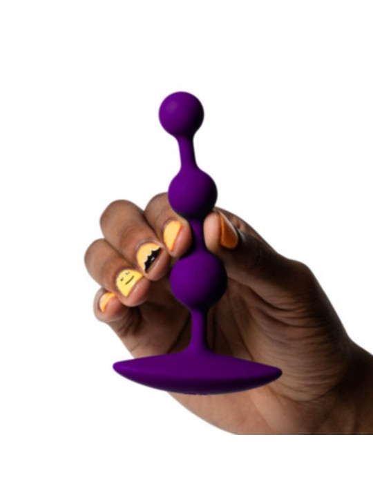 Romp - Amp Purple Bolas Anales Flexibles de Silicona 12,5 cm Morado