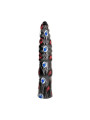 Dildo All Black Anal 33 cm retractilado con las pegatinas de la marca, tal como se envía