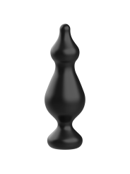 Plug anal Addicted Toys forma cónica negra 13.6 cm, vista frontal