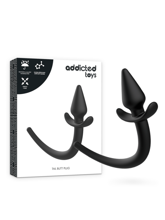 Embalaje original y plug anal cola cachorro Addicted Toys Tail