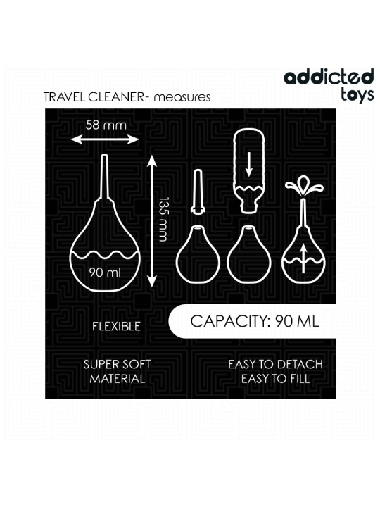 Addicted Toys - Limpiador Anal de Viaje Talla S 90 ml